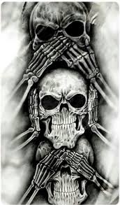 See No Evil Hear No Evil Speak No Evil Skull Tattoo Hear No Evil See No Evil Speak No Evil Skulls For Him Evil Tattoos Skull Tattoo Design Evil Skull Tattoo