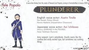 3 e av karma akabane shirt roblox. Funimation Streams New Trailer Reveals 2 More Dub Cast Members For Plunderer Anime Up Station Philippines