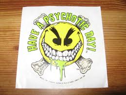 Vintage Smiley the Psychotic Button StickerDecal Lady Death Evil Ernie  Chaos | #1749697525