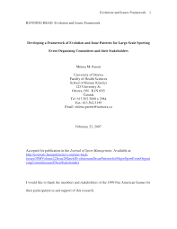 They may let you into the pit. Pdf Evolution And Issue Patterns For Major Sport Event Organizing Committees And Their Stakeholders