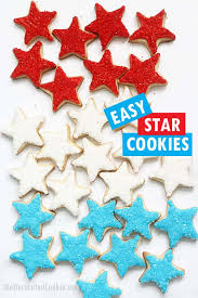 These star cookies are really fun to make, allow a lot of creativity if you're making these with your kids, and can be personalized with designs or colors to fit the event. 4th Of July Star Cookies Easy Decorated Cookie Idea