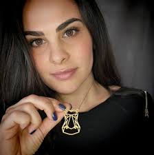 Hippo necklace, animal necklace, gold geometric hippo head necklace