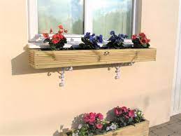 We offer window box mounting brackets for walls, railings, fences, and patios. Wooden Window Box Planter With Free 8 Brackets Herb Wall Hanging Patio Depth 20 5 Cm