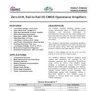 Zero-Drift, Rail-to-Rail I/O CMOS Operational Amplifiers