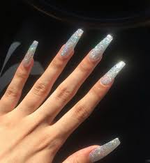 24pcs long french fake nails detachable ballerina coffin nail tips hit color false nail with rhinestones press on nail art tool. Instagram Popular Long Coffin Acrylic Nails Nail And Manicure Trends
