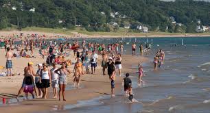 Nature lovers can visit lake michigan. Grand Haven City Beach Grand Haven