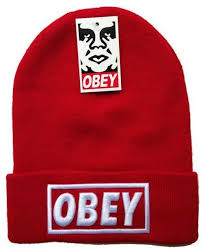 Obey Winter Outdoor Sports Warm Knit Beanie Hat Pom Pom Red Beanie Beanie Classic Red
