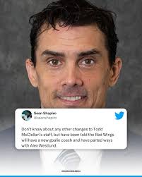 looks like the Red Wings will be letting go of goaltending coach, Alex  Westlund as a part of changing up the coaching staff going into next season