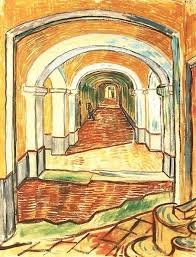 Vincent Van Gogh The Watercolours Corridor Of Saint Paul Asylum In Saint Remy Saint Remy September 1889 Van Gogh Art Artist Van Gogh Vincent Van Gogh Art