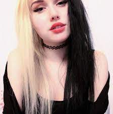 Bleached Badass Split Dyed Hair Dyed Blonde Hair Black Hair Aesthetic