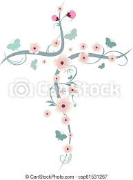 Maybe you would like to learn more about one of these? Isolated Christian Cross With Flower And Butterflies Isolated Blue Stylized Christian Cross Decorated With Flowers Branches Canstock