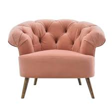 Free delivery over £40 to most of the uk great selection excellent customer service find everything for.this modern armchair and matching footstool set is ideal for creating a cosy corner in your home. Eversley Blush Pink Velvet Armchair Julian Joseph