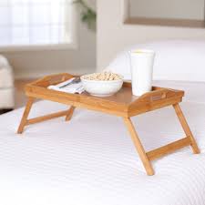 Bamboo Serving Tv Tray With Folding Legs Bed Tray Coffee Table Tv Trays
