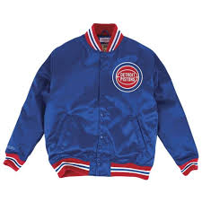 Satin Jacket Detroit Pistons Mitchell Ness Nostalgia Co