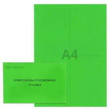 Comité économique et social européen. Kits Elections Vert Vif Comite Social Et Economique Enveloppe Papier