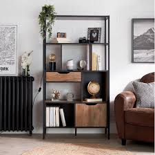 Bibliotheque Industrielle Artav Imitation Chene Et Noir Decouvrir Ici Styleindustriel Bibliot En 2020 Meuble Maison Meuble Deco Bibliotheque Industrielle
