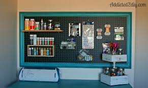 Take a tour as i clean up my craft room and share some diy storage solutions and how i organize my crafting supplies. Craft Room Pegboard Organization Addicted 2 Diy