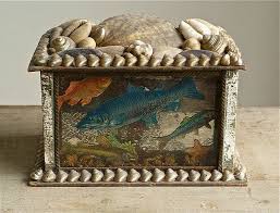 Victorian Shell Art Fishtank Box Art Coquillage Deco Maison