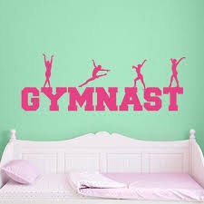 Gymnastics Decal Gymnastics Wall Sticker Wall Decal World Gymnastics Room Gymnastics Room Decor Gymnast Wall Decal