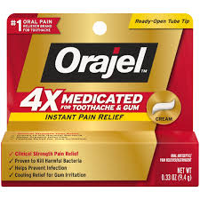 How to stop a toothache temporarily? Orajel 4x For Toothache Gum Pain Severe Cream Tube 0 33oz From 1 Oral Pain Relief Brand Walmart Com Walmart Com