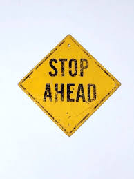 Black And Yellow Signage Stop Ahead Sign American Road Sign Yellow Warning Sign Etsy Street Signs Road Signs Wall Art Quotes