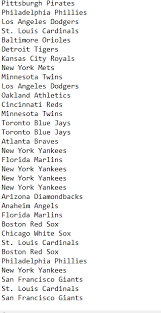 And you should have the teams in alphabetical order printed out in a whole column. Solved Start By Downloading The Following Text Files From Chegg Com