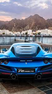 Blue Ferrari F8 Tributo 2018 Sports Cars Luxury Ferrari Ferrari Car