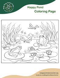 Find the pond coloring club here. Frogs In Pond Coloring Page Meigs Point Nature Center
