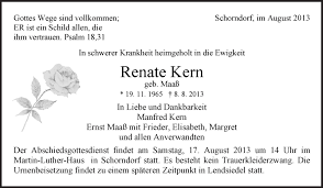 Renate kern download free and listen online. Traueranzeigen Von Renate Kern Zvw Trauer
