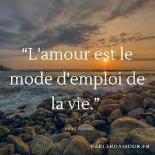 L Amour Est Le Mode D Emploi De La Vie Citation Amour Citations Vie Proverbe Emploi Proverbes Citation Phrase Sur La Vie Abbe Pierre