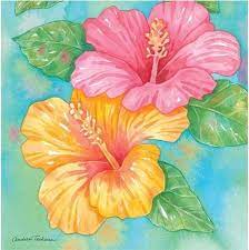 Thirstystone Occasions Drink Coasters Set Hibiscus Garden Pair Walmart Com Flower Painting Flower Art Flower Drawing