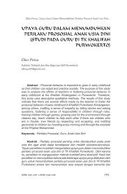 Contohnya, ibu bapa boleh memberi anak alat tulis, buku latihan dan. Pdf Upaya Guru Dalam Menumbuhkan Perilaku Prososial Anak Usia Dini