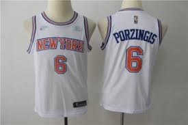 Browse new york knicks store for the latest knicks jerseys, swingman jerseys, replica jerseys and more for men, women, and kids. Youth Kristaps Porzingis New York Knicks 6 Basketball White Jersey