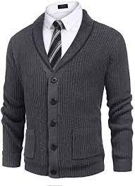 Le col châle, les poignets et le bas sont en finition bord côte. Cardigan A Col Chale Coofandy Gilet Pour Homme En Tricot Fin Chaud Hiver Noir Small Amazon Fr Vetements