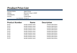 40 Free Price List Templates Price Sheet Templates
