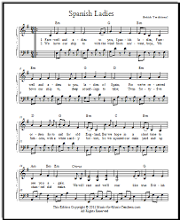 spanish ladies free printable sheet music for piano voice