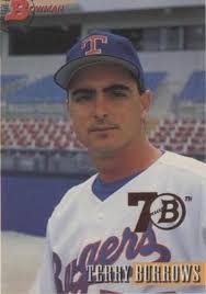 TERRY BURROWS #573 TEXAS RANGERS 1993 BOWMAN