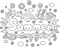 Make your world more colorful with printable coloring pages from crayola. Coloring Page For Adults With Mandala And Summer Word Doodle Royalty Free Cliparts Vectors And Stock Illustration Image 110014003