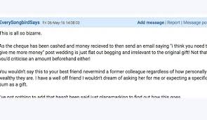 There are so many creative ideas to send them home with something fun that reflects your style! Wedding Guest S Complaint Goes Viral After Bride Asks For Bigger Contribution Following 100 Cash Gift Ok Magazine