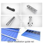 Aluminum Rail For Roof Structure Silver Solar Panel Mounting ...