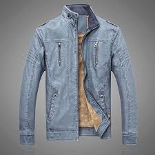Retro Motorcycle Leather Jacket Men Fleece Autumn Winter Pu Leather Thick Coat Male Plus Size Faux Leather Jacket Men Washed Leather Jacket Leather Jacket Men