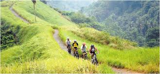 Traditional rikshaw transport on streets. On Your Bike The Art Of Riding A Bike In Bali Indonesia Expat