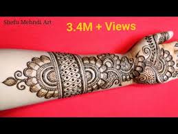 By our own village style. Full Hand Shaded Arabic Bridal Mehndi Designs Simple Arabic Mehndi Designs For Front Hands Youtube