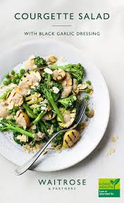 Courgette Salad With Black Garlic Dressing Delicious Salads Food Dishes Waitrose Food