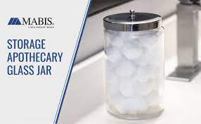 ¡el juego teléfono descompuesto online! Amazon Com Mabis Decorative Storage Apothecary Clear Glass Jar For Kitchen Bathroom Or Laundry Organization With Metal Lid 4 1 X 3 9 X 7 Inches Health Personal Care