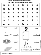 Positive words starting with letter a Letter N Alphabet Activities At Enchantedlearning Com