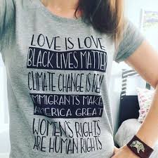 Klassisches unisex rundhalsshirt aus 100% bio baumwolle (kba). Love Is Love Black Lives Matter Climate Change Is Real Shirt Tee T Shirt Feminist Protest Equality Feminist Shirt Black Lives Matter Shirt T Shirts For Women