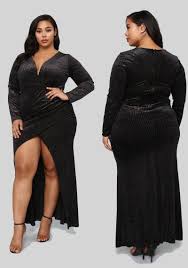 Plus Size Black Tie Formal Velvet Dress Black Black Velvet Dress Curvy Dress Plus Size Dresses