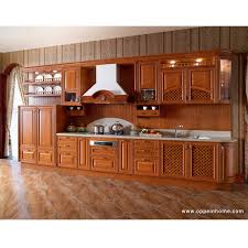 Cherry Solid Wood Kitchen Cabinet Model Op13 007 Solid Wood Kitchen Cabinets Wooden Kitchen Cabinets Kitchen Appliances Design
