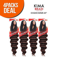 Harlem125 Synthetic Hair Braids Kima Braid Ocean Wave 20 4 Pack 1b By Harlem 125